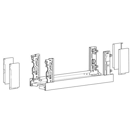 HETTICH 9255043 AvanTech You oldalfal 139/650 ezüst J