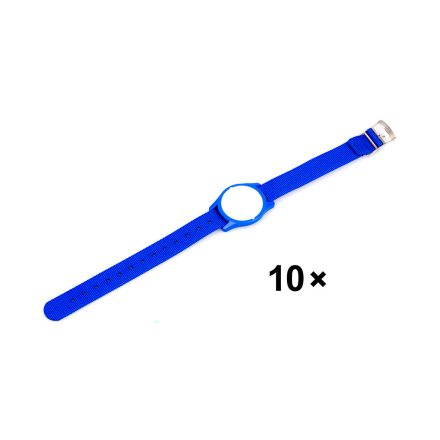 LEHMANN Nylonový náramek (hodinky)s čipem pro zámky RFID Mifare® lock,modrý,10ks
