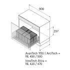 HETTICH 9220395 Bin.it Prime KB900/NL420-500/1x11L+2x26L