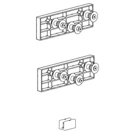   TERNO Diva Fluid  takaró vasalat szett üveg ajtókhoz, ezüst