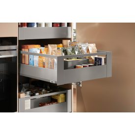   K-BLUM Merivobox E 450 mm, 70 kg, Indium szürke, belső, reling