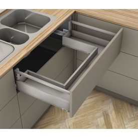   K-BLUM Merivobox E korlát 450 mm/40 kg, Indium szürke, csavar, mosogató