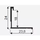 SEVROLL 05744 Secret Line II keret profil 18mm 2,7m
