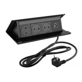 LEGRAND PopUp, 3x230V, 1x USB A/C, fekete mat