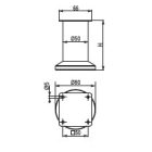 StrongLegs bútor láb FS001, 100Rmm, fehér fényes
