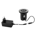 StrongPower PowerUp 1x USB A/C töltő- + vez. nélk. Töltő 10W, nemesacél imitáció