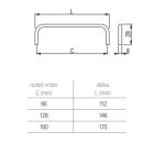 TULIP fogantyú Ida 128 arany matt + csavarok
