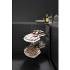 K-VIBO FLY 3.0 GALAXY, rohové police, uchycení, bílá/chrom, P, 400/655-705