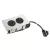 K- LEGRAND elektrická zásuvka Disq'In 1x 230V FR + 1x USB A+C, černá/nerez