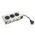 K- LEGRAND elektrická zásuvka Disq'In 2x 230V FR + 1x USB A+C, černá/nerez