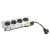 K- LEGRAND elektrická zásuvka Disq'In 2x 230V FR + 1x USB A+C, HDMI, černá/nerez