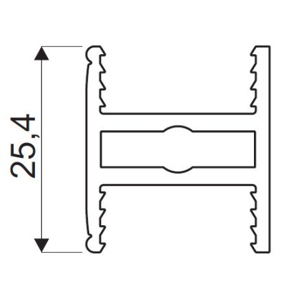 SEVROLL 05804 GM 18 összekötő profil H18 3m ezüst