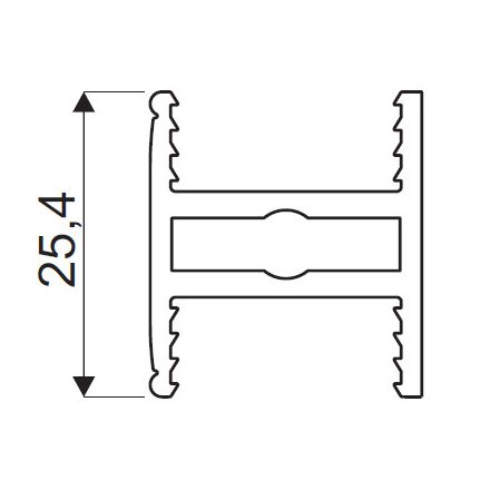 SEVROLL 05807 GM 18 összekötő profil H25 3m oliva