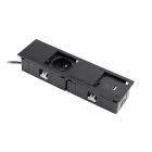 VersaHit Mono combi 1x230V, 1x USB A/C töltő, fekete matt