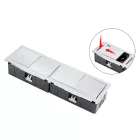 VersaHit Mono combi 2x230V, csiszolt alumínium, Schuko
