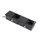 VersaHit Mono combi 2x230V, fekete matt, Schuko