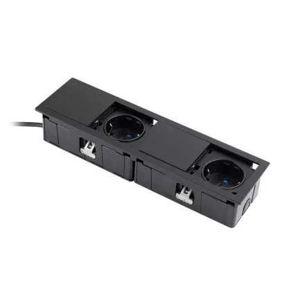 VersaHit Mono combi 2x230V, fekete matt, Schuko