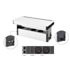 VersaFlap Mono 2.0, 2x 230V, 2x RJ45, 1x USB A/C, fehér matt