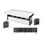 VersaFlap Mono 2.0, 3x 230V, 2x RJ45, 1xHDMI, 1xUSB A/C, 1x USB data, fehér matt