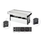 VersaFlap dual 2.0, 2x 230V, 2x RJ45, 1x USB A/C, eloxált alumínium