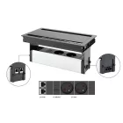 VersaFlap dual 2.0, 2x 230V, 2x RJ45, 1x USB A/C,  fekete matt