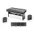 VersaFlap dual 2.0, 2x 230V, 2x RJ45, 1x USB A/C,  fekete matt