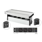 VersaFlap dual 2.0, 3x 230V, 2xRJ45, 1x HDMI, 1xUSB A/C, 1xUSB data, elox alum.