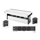 VersaFlap dual 2.0, 3x 230V, 2x RJ45, 1x HDMI, 1xUSB A/C, 1xUSB data, fehér matt