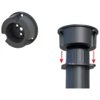 Příruba pro opěrnou nohu postelového středového nosníku +25mm