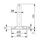 HETTICH 9318261 állító csavar alapzati lábazathoz M8/100