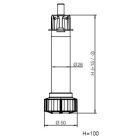 SCILM Noha rektifikační k větrací základně 270FR27012SF/120 mm černá