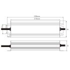 TL-tápegység LED-hez Slim 24V 200W IP67