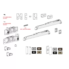   TERNO Diva Fluid Frame szett ajtókerethez 80kg 1500/3000, 2x csillapítás, ezüst