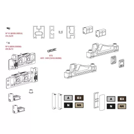   TERNO Diva Fluid Frame szett ajtókerethez 80kg 1500/3000, 2x fék, ezüst