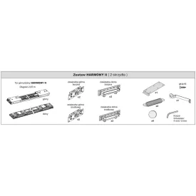  SEVROLL 05886 Harmony II vasalat szett két ajtóra 1650-2050 mm, 16-45 mm,60 kg