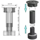 StrongLegs állítható bútorláb  AP001, 100Rmm