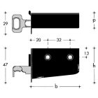 Függesztő vasalat Scilm fehér jobbos