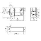 Függesztő vasalat Scilm fehér jobbos