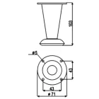 Bútorláb NZ 0904/R 103mm króm