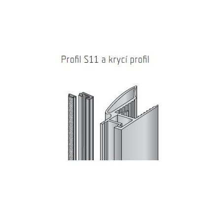 S-profil S11 ezüst elox 2,7m