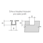 S-S03 vezető profil alu elox 3m