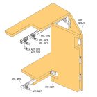 SISCO 279-827 vasalat harmonikaajtóra - 2 ajtószárny