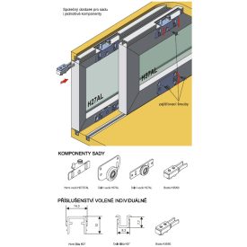 S-S37AL vasalat szett alu ajtókra 35 kg