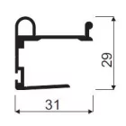 SEVROLL 00635 Tytan fogantyú profil 18mm 2,7m oliva