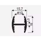 SEVROLL 00207 összekötő profil H10 3m ezüst