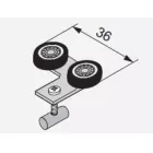 SEVROLL 10202 felső görgő 10mm aszimmetrikus J+B
