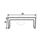 SEVROLL 00031  "U" profil rétegelt lemezhez 18mm 3m ezüst