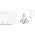 STRONG Sarokvas 25x25mm megerősített, cink fehér