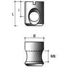Hengeres anyacsavar BA02-M6 14x10mm