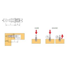 Rúd excenterhez TE92 Quick (24mm)